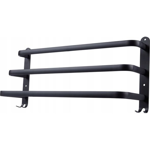 Vilde Wieszak na ręczniki aluminiowy czarny 50 cm
