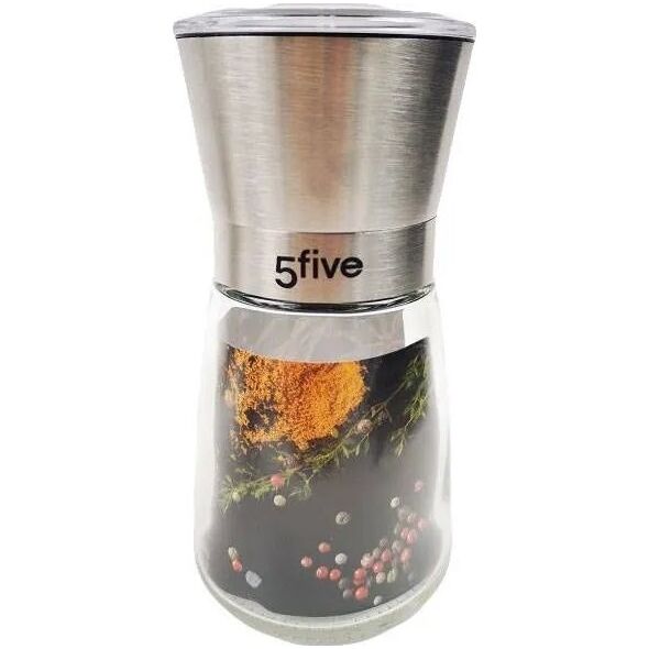 Młynek do przypraw 5five Młynek do przypraw, soli, pieprzu, ręczny, 13 cm