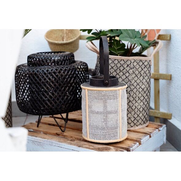 Lampa stołowa Atmosphera Lampa stołowa boho LIBY, bambusowa plecionka, Ø 25 cm