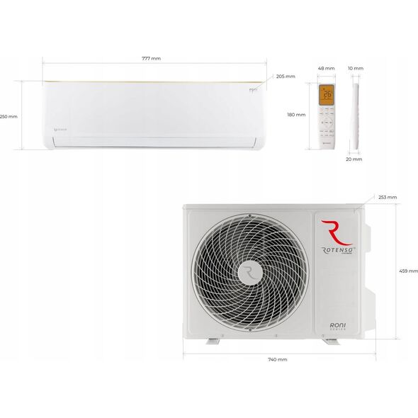 Kamera IP Rotenso Klimatyzator pokojowy Rotenso Roni z WiFi R35Xi  (jednostka wewnętrzna)