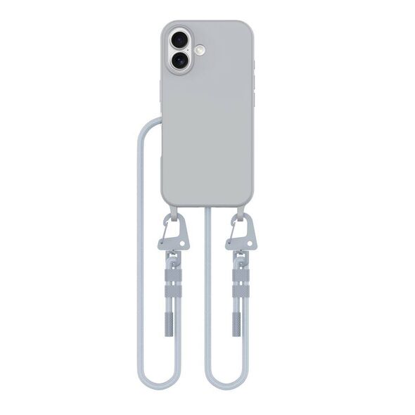 Case IPHONE 16 Tech-Protect Magnecklace MagSafe Crayon Grey 5906302370320