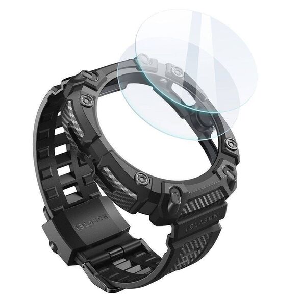 Case + Tempered Glass SAMSUNG GALAXY WATCH ULTRA (47MM) Supcase IBLSN Armorbox & Tempered Glass black 843439151635