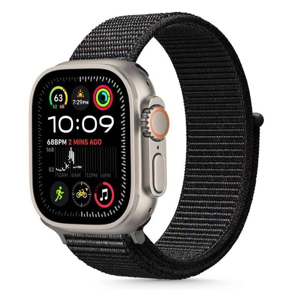 Strap for APPLE WATCH 6 / 7 / 8 / 9 / 10 / SE / ULTRA 1 / 2 (44 / 45 / 46 / 49 MM) Tech-Protect Nylon black 5906302370764