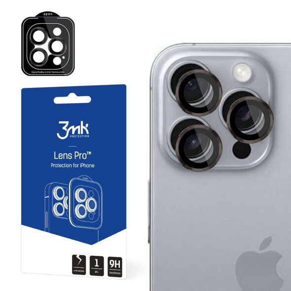 Tempered Glass for Camera IPHONE 16 PRO / 16 PRO MAX 3mk Lens Protection Pro Titanium Gray 5903108588614