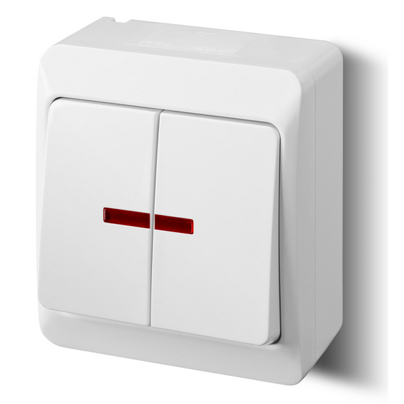 Elektro-Plast Łącznik natynkowy ŁNT Hermes świecznikowy podświetlany biały (0342-02) 3221275 5906868436362
