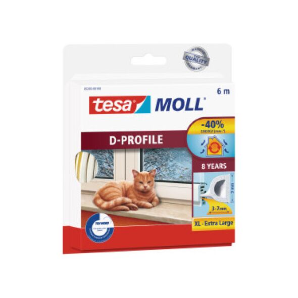 Tesa Uszczelka gumowa D-Profil 100m brązowy (55706-101) 3228345 4042448099389