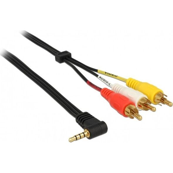 Kabel Delock Jack 3.5mm - RCA (Cinch) x3 1.5m czarny (84504) 615167 4043619845040