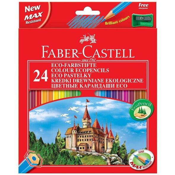 Faber-Castell Kredki ołówkowe 24 kolory Eco 1238227 7891360580065