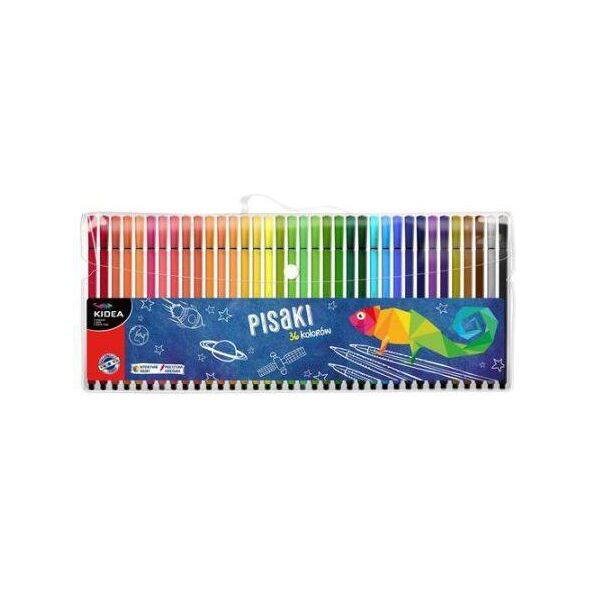 Derform Pisaki w etui 36 kolory KIDEA - 244189 1499058 5901130052622