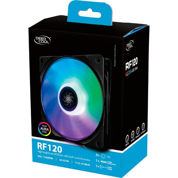 Wentylator Deepcool RF 120 3in1 (DP-FRGB-RF120-3C)