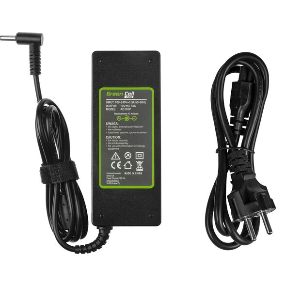 Zasilacz do laptopa Green Cell 90 W, 3 mm, 4.7 A, 19 V (AD105P)