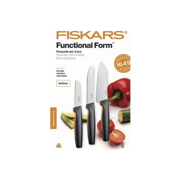 Fiskars functional form zestaw 3 noży faworyt (1057556)