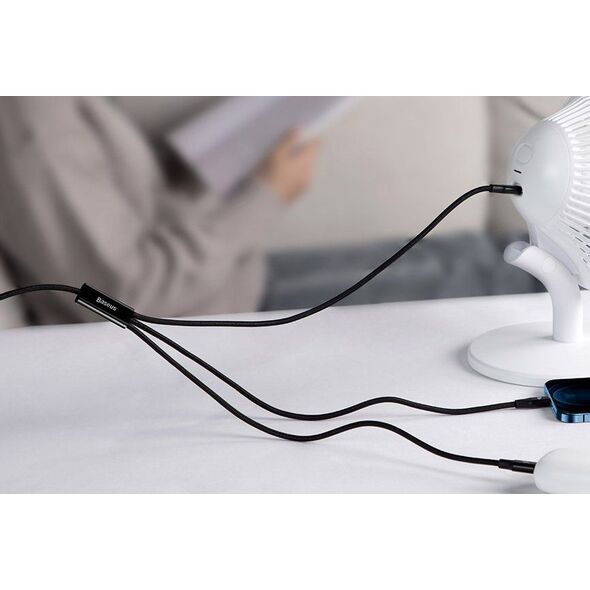 Kabel USB Baseus USB-C - USB-C + microUSB + Lightning 1.5 m Zielony (1573-74475_20220301153445)