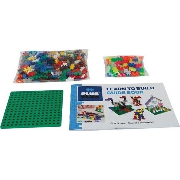 Plus Plus Plus-Plus, Mini MIX 600 szt (Basic, Neon) i 2 płytki konstrukcyjne