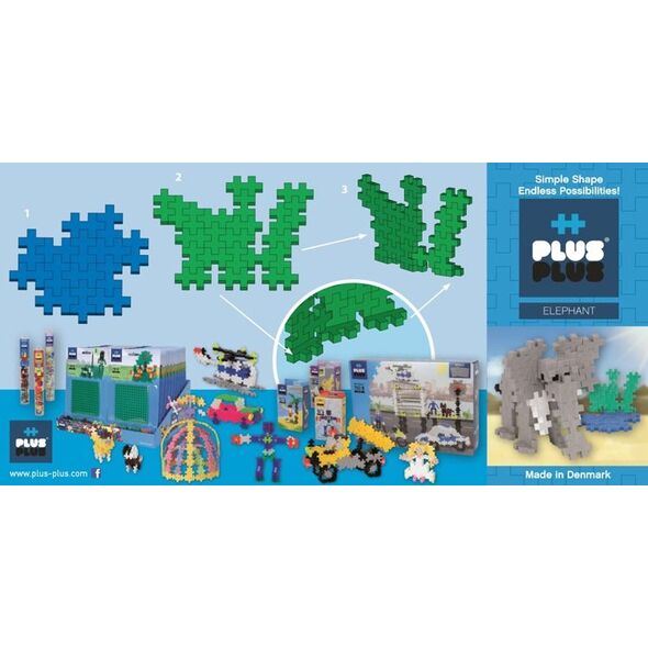 Plus Plus Plus-Plus, Mini Tuba Słoń - 100 szt