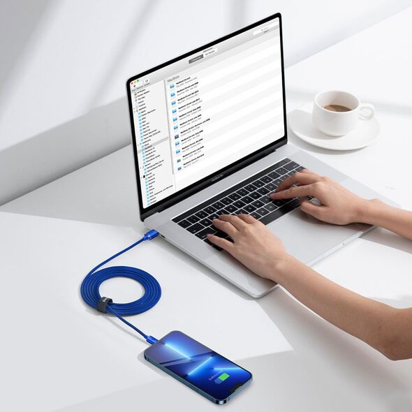 Kabel USB Baseus USB-C - Lightning 2 m Niebieski (BSU3021BLU)