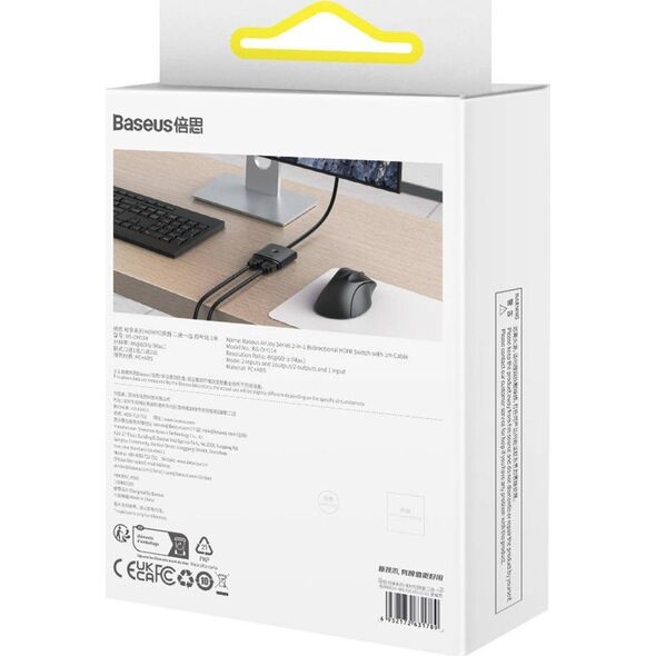 Adapter AV Baseus Adapter HDMI Baseus 2w1 z kablem 1m (czarny)