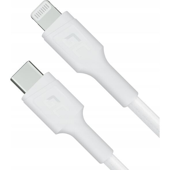 Kabel USB Green Cell Lightning - USB-C 1 m Czarny (KABGC07W)