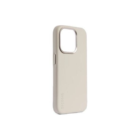 Decoded Decoded Leather Backcover for iPhone 15 Pro Clay