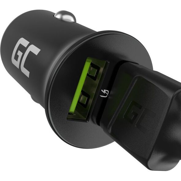 Ładowarka Green Cell Ładowarka samochodowa Green Cell PowerRide Nano 36W USB-A Power Delivery 3.0 z szybkim ładowaniem Ultra Charge