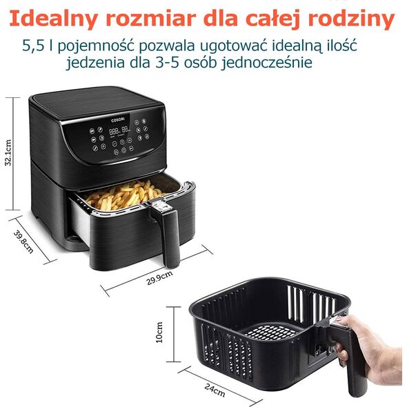 Frytkownica beztłuszczowa Cosori Smart CS158-AF-RXB