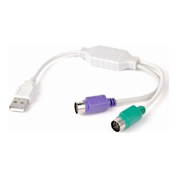Προσαρμογέας USB Gembird - PS/2 x2 Λευκό (UAPS12) 222296 8716309017305