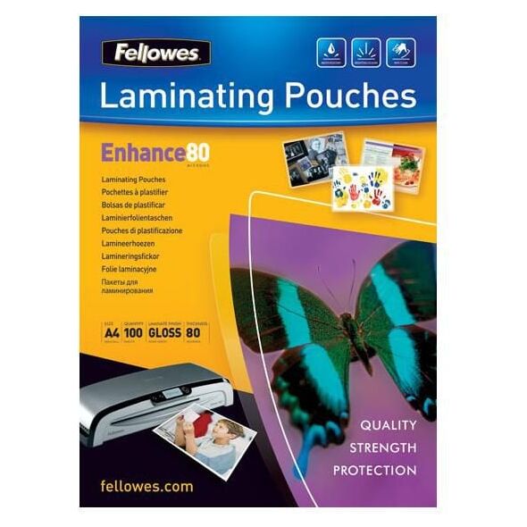 Fellowes Α4 φύλλο πλαστικοποίησης 2x80mic (5306101) 100 τμχ 225026 77511530616