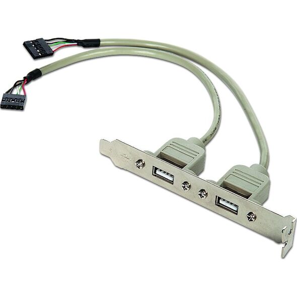 Gembird Track για στέγαση 2x USB 2.0 (CC-USB-RECEPTACLE) 291976 8716309011174