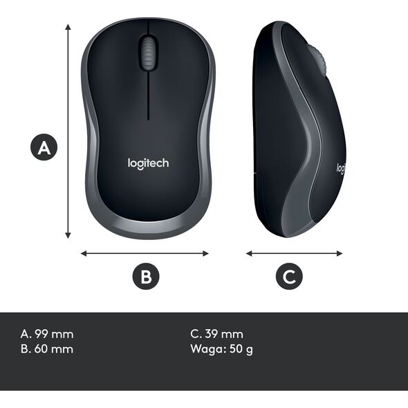 Logitech M185 Mouse Grey (910-002238) 401928 21109843