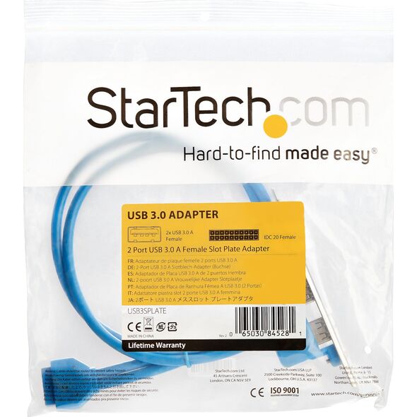 StarTech Πίσω θύρες 2x USB 3.0 (USB3SPLATE) 723454 65030845281