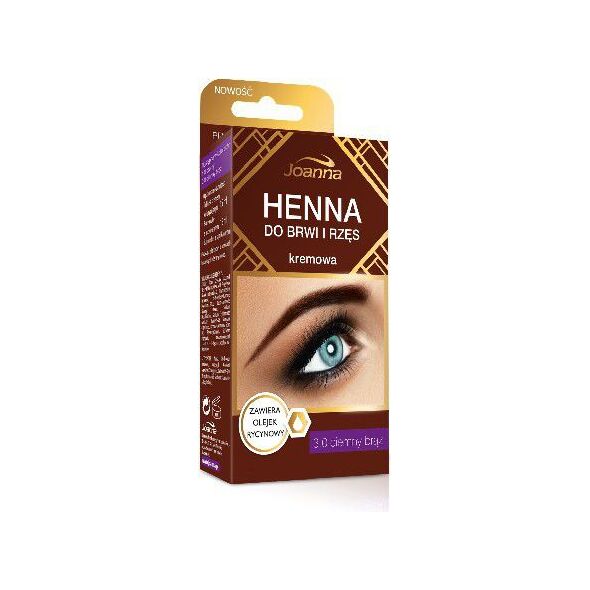 Joanna Henna για φρύδια και βλεφαρίδες κρέμα αρ. 3.0 σκούρο καφέ 15 ml 936530 5901018015893