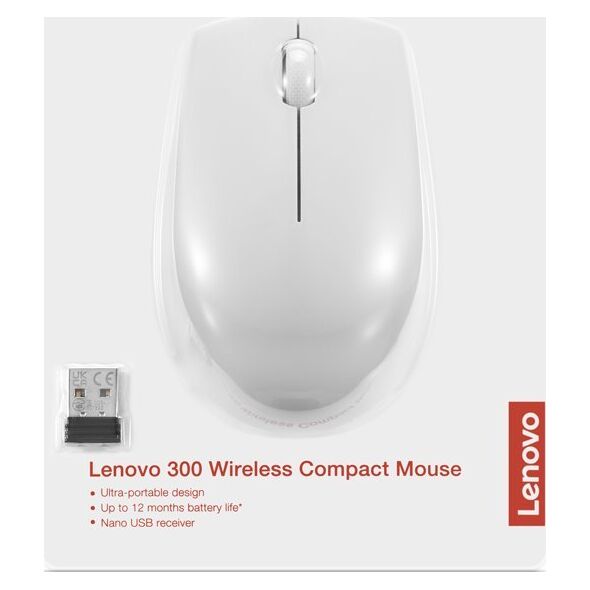 Mysz Lenovo Mysz Lenovo Compact 300 (jasnoszara)