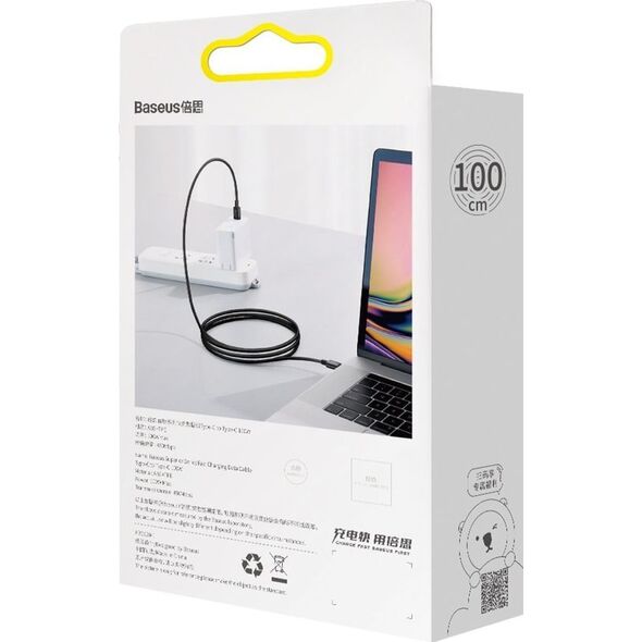 Kabel USB Baseus USB-C - USB-C 1 m Czarny (BSU2848BLK)