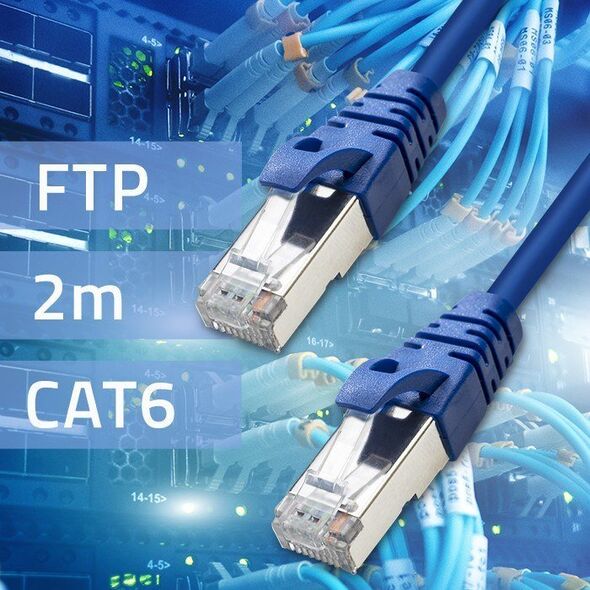 Qoltec Kabel Patchcord Qoltec FTP | CAT6 | 2 x RJ-45 | 2m