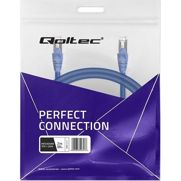 Qoltec Kabel Patchcord Qoltec FTP | CAT6 | 2 x RJ-45 | 2m