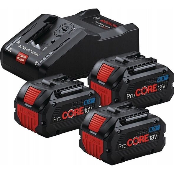 Wiertarka Bosch BOSCH BATTERY 18V 8.0Ah x3 + CHARGER GAL 18V-160 PROCORE ...