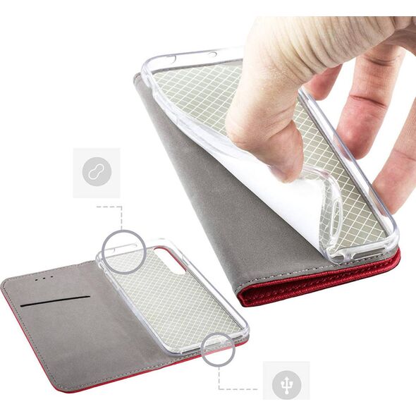 nemo Etui SAMSUNG GALAXY M55 5G Portfel z Klapką Flip Magnet czerwone