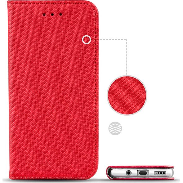 nemo Etui SAMSUNG GALAXY M55 5G Portfel z Klapką Flip Magnet czerwone