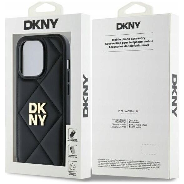 DKNY DKNY DKHCP14XPQDSLK iPhone 14 Pro Max 6.7" black/black Quilted Stack Logo