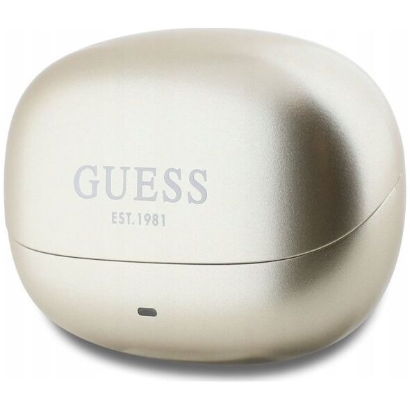 Słuchawki Guess Guess Bluetooth Headphones GUTWST88MCTGD TWS + Docking Station Gold/Gold Capsule Printed Logo