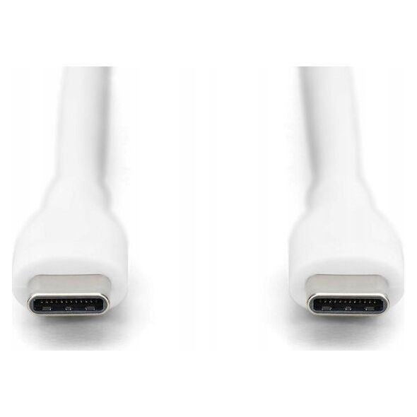 Kabel USB Digitus Digitus USB-C 2.0 (ST-ST) 0,5m Ladekabel Silikon 60W Weiß