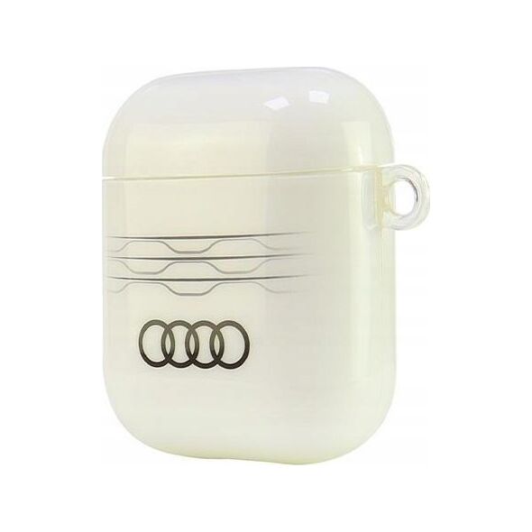 Audi Audi IML Geometric Pattern AirPods        1/2,cover biały/white AU-IMLAP-A6/D3-WE