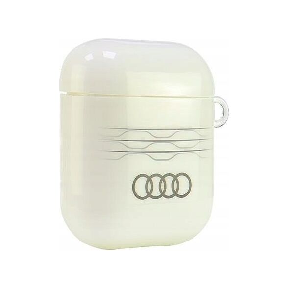 Audi Audi IML Geometric Pattern AirPods        1/2,cover biały/white AU-IMLAP-A6/D3-WE