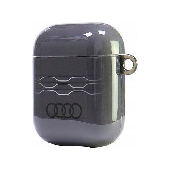 Audi Audi IML Geometric Pattern AirPods 1/2    cover szary/gray AU-IMLAP-A6/D3-GY