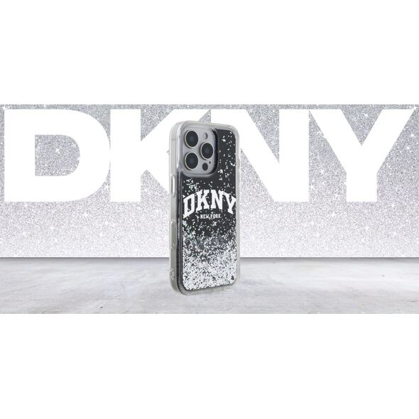DKNY DKNY DKHCP16LLBNAEK iPhone 16 Pro 6.3"    czarny/black hardcase Liquid Glitter Arch Logo