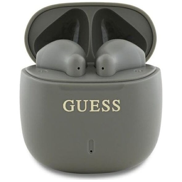 Słuchawki Guess Guess Bluetooth headphones GUTWSJ14ESGE TWS + docking station taupe Printed Classic Logo