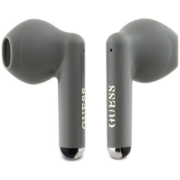 Słuchawki Guess Guess Bluetooth headphones GUTWSJ14ESGE TWS + docking station taupe Printed Classic Logo
