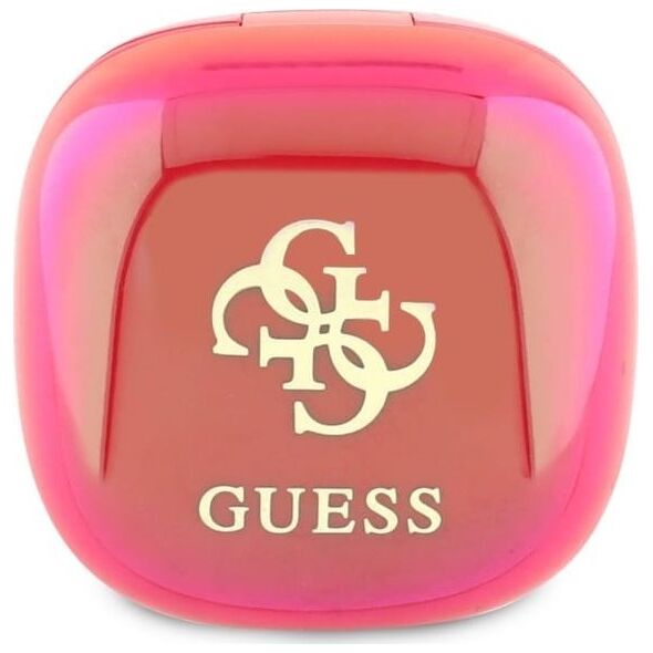 Słuchawki Guess Guess Bluetooth headphones GUTWSJ144ESF TWS + docking station fuchsia/fuschia Iridescent 4G Printed Logo