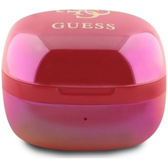 Słuchawki Guess Guess Bluetooth headphones GUTWSJ144ESF TWS + docking station fuchsia/fuschia Iridescent 4G Printed Logo