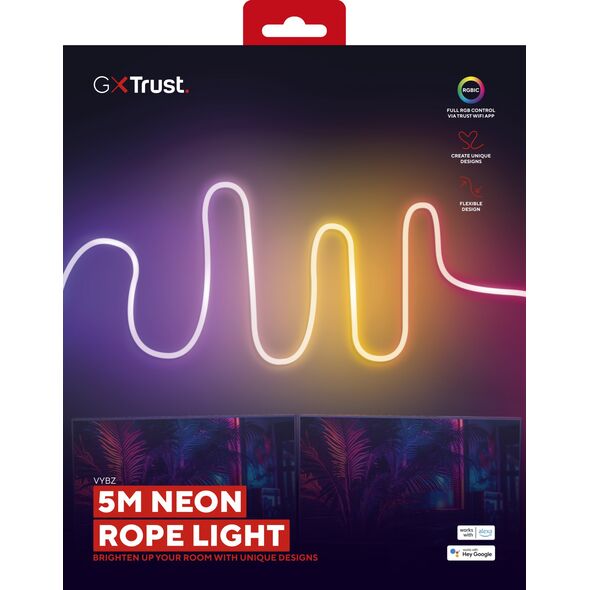 Taśma LED Trust Tama wietlna GXT904 VYBZ RGBIC LED NEON LIGHT 5m